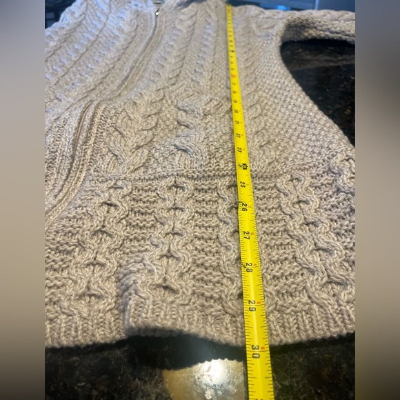 ARAN CRAFTS IRELAND HOODED ZIP CARDIGAN XS - Picture 8 of 9